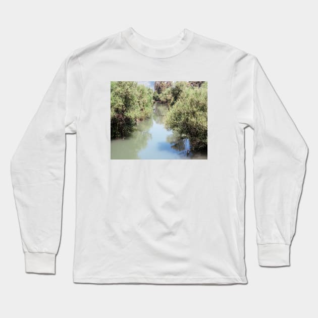 Israel, Jordan River Long Sleeve T-Shirt by UltraQuirky